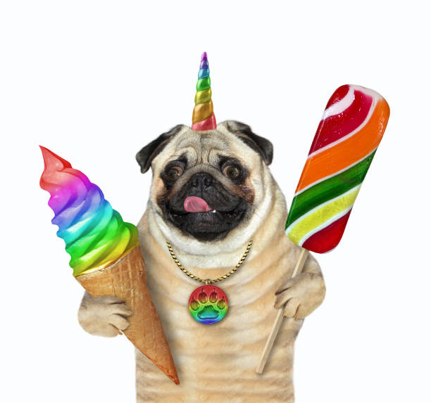 istock Pugicorn with lollipop and ice cream 2 1295980090