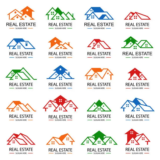 Vector illustration of Real estate logo design