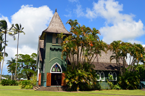 Hanalei, HI, USA The Waioli Huiia church, in Hanalei, Kauai, is one of the oldest Christian churches in Hawaii