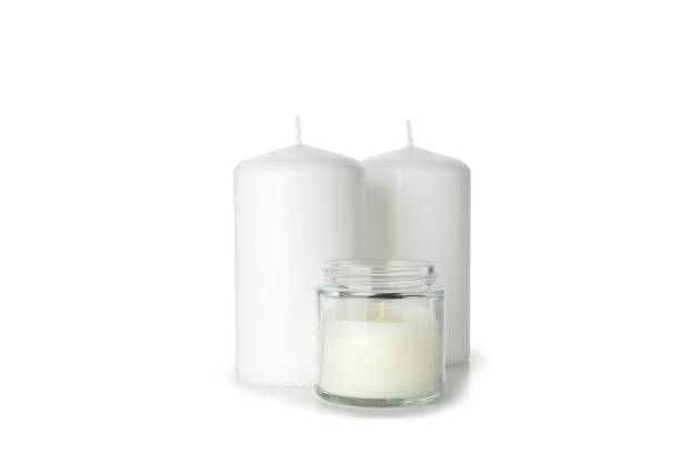 istock Scented candles for relax isolated on white background 1295991989