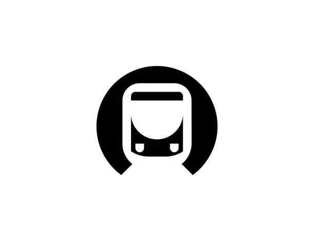 Vector illustration of Metro vector icon. Isolated Subway Train, Underground Tube flat symbol - Vector