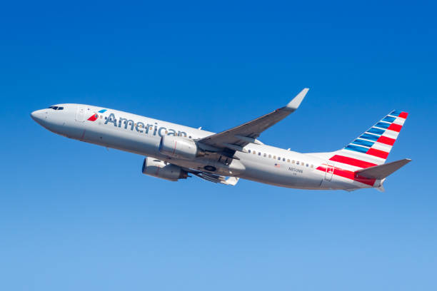 American Airlines Boeing 737-800 airplane New York JFK Airport in the United States New York City, New York - March 1, 2020: American Airlines Boeing 737-800 airplane at New York JFK Airport in the United States. 737 stock pictures, royalty-free photos & images