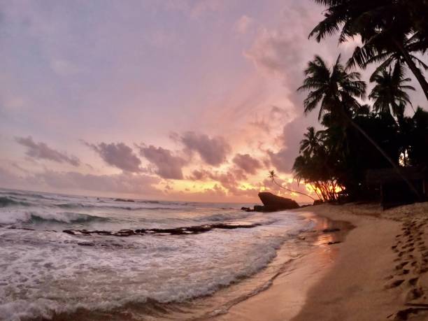 istock Sun set in downsouth beach in Sri Lanka 1295996884