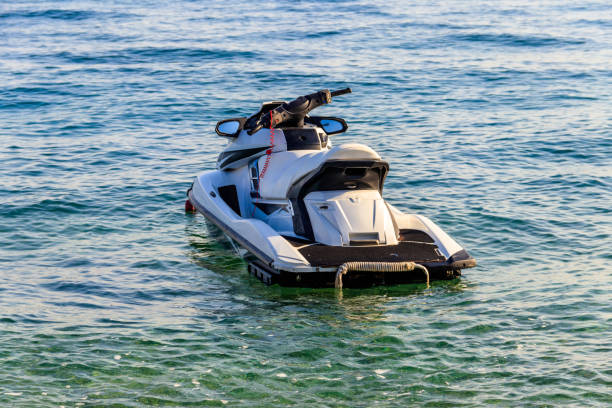 istock Empty jet ski in a sea. Summer vacation concept 1295999444