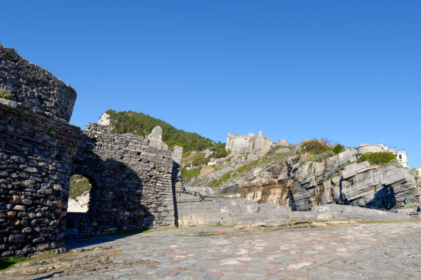 detail of a old village called portovenere