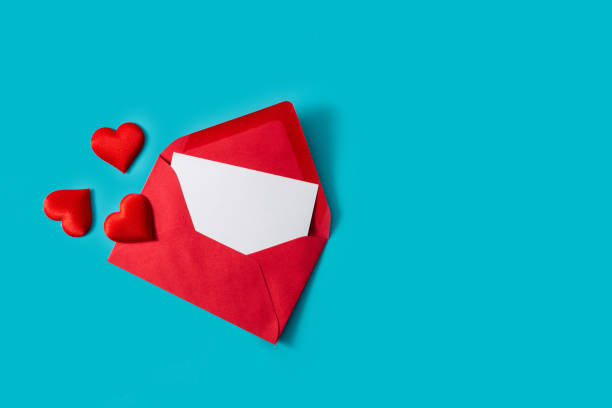 istock Hearts coming out of an red envelope 1296000782