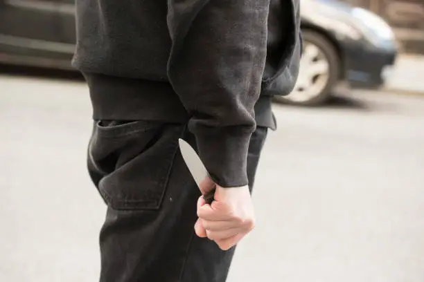 an attacker with a knife violent attacking with a knife