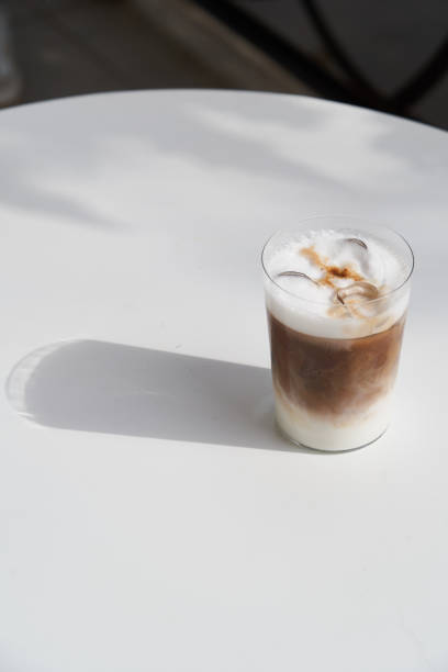 istock Iced latte coffee glass. Iced coffee latte 1296003310