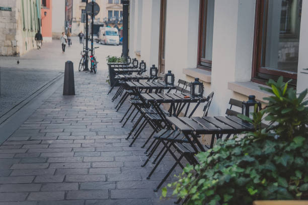 istock Street caffe in Krakow old town, Poland 1296006348