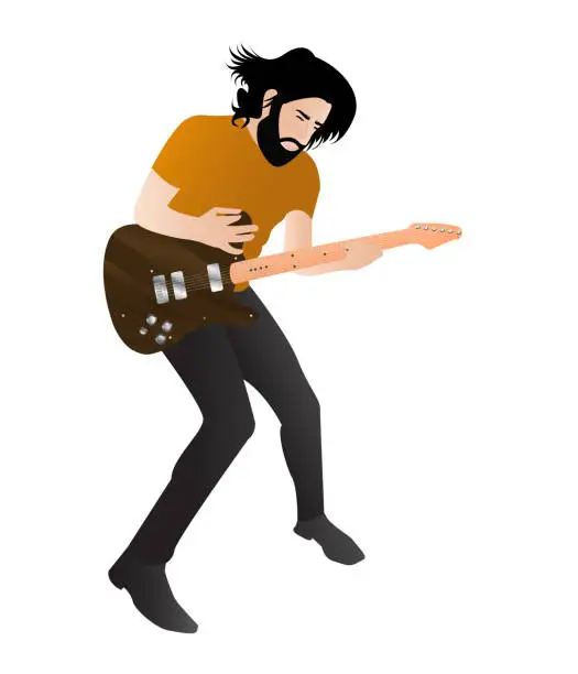 Vector illustration of Hearing the music, honing the mind...