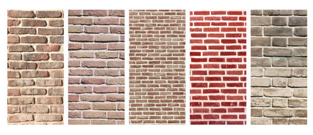 istock Set of vertical banners with textures of brick walls 1296011652