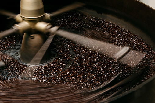 Roasting operation for coffee production