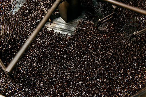 Roasting operation for coffee production