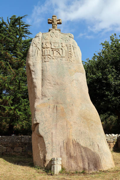istock Menhir of Saint-Uzec in global view 1296018855