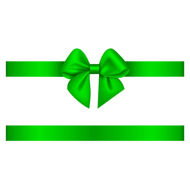 Green Ribbon Christmas Tree Vector for Free Download