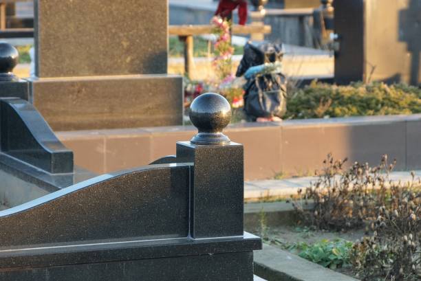 istock fragment of a black decorative marble barrier with a ball on granite 1296026931