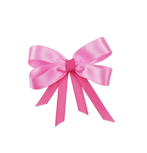 istock Red satin ribbon bow isolated on white 1296027157