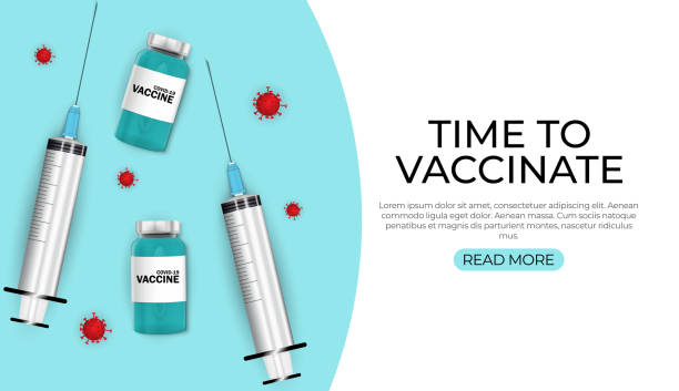 istock Time to vaccinate 2021 concept.Coronavirus vaccination concept. Vector Illustration EPS10 1296032392