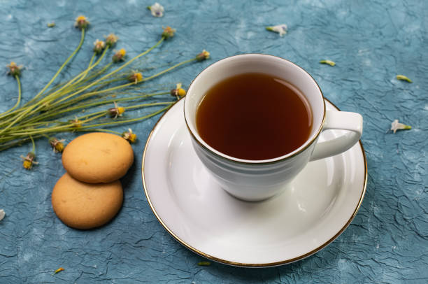 Ceylon/ Sri Lankan tea in a white cup & saucer