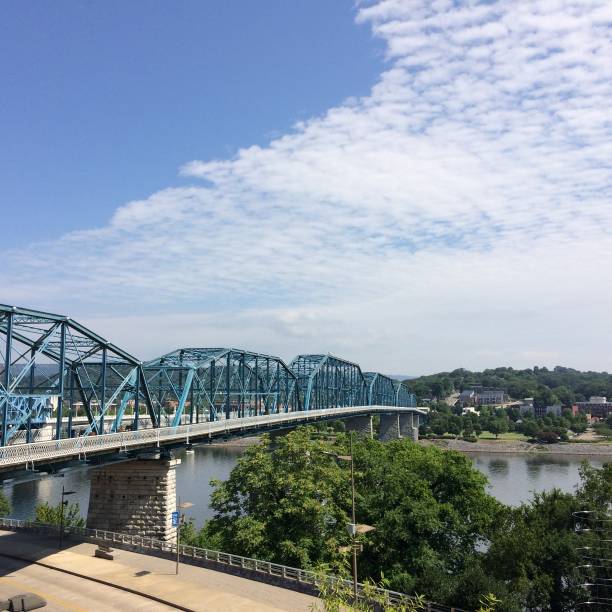 istock Chattanooga bridge over river on sunny day 1296052455