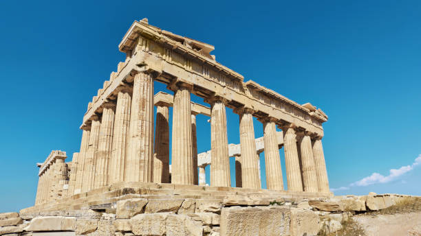istock Parthenon temple on a bright day, Athens Acropolis in Greece 1296064009