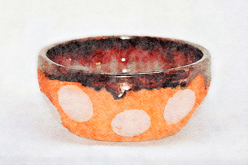 This is my Photographic Image of a my Ceramic Pot in a Watercolour Effect. Because sometimes you might want a more illustrative image for an organic look.