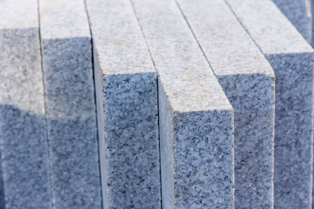 istock Granite slabs close up. Granite texture. Granite countertop slabs. Material for decorative wall and floor decoration 1296068732