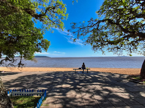 Ipanema Beach, promenade in the south of Porto Alegre, RS / Brazil