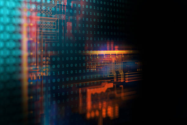 istock 3d rendering  of Abstract futuristic blue circuit board and cpu 1296074594