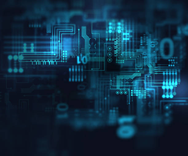 istock 3d rendering  of Abstract futuristic blue circuit board and cpu 1296074610