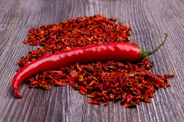 istock Slices of dry red pepper. 1296075384