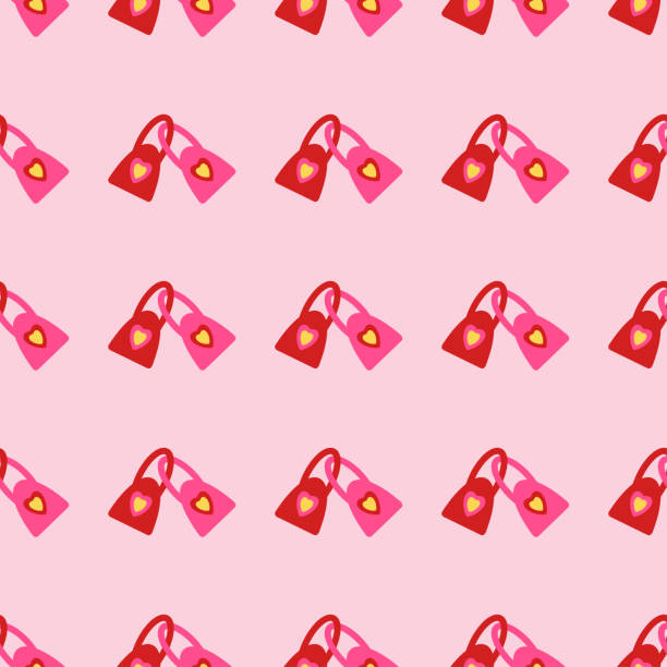 istock Set of patterns Happy Valentine's Day. Vector illustration with hearts on a bright background. Suitable for social media, mobile apps, marketing materials. 1296091103