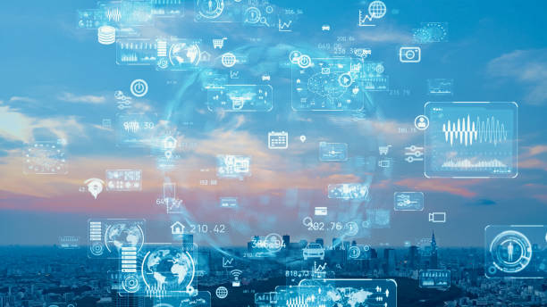 istock Smart city and communication network concept. 5G. LPWA (Low Power Wide Area). Wireless communication. 1296093738