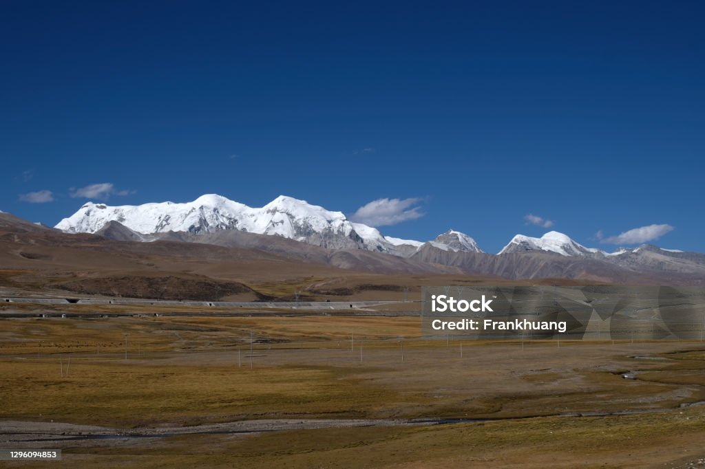 QingZang Highway in Tibet Adventure Stock Photo