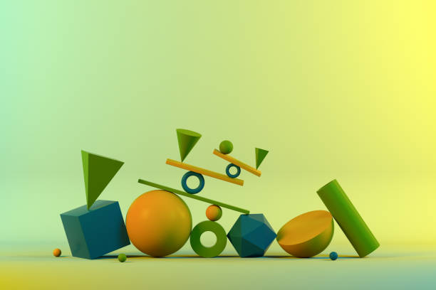 istock Balance, Teamwork, Minimal Concept, Abstract Geometric Shapes 1296095669