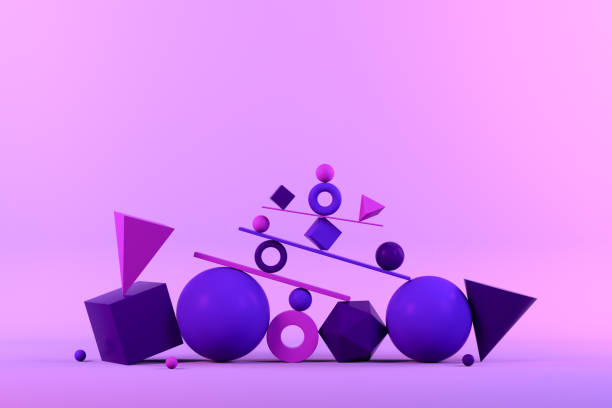 istock Balance, Teamwork, Minimal Concept, Abstract Geometric Shapes 1296095710
