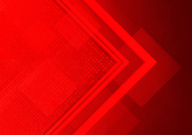 abstrakcyjne czerwone geometryczne tło wektorowe, może być używane do projektowania okładek, plakatów, reklam - red background stock illustrations