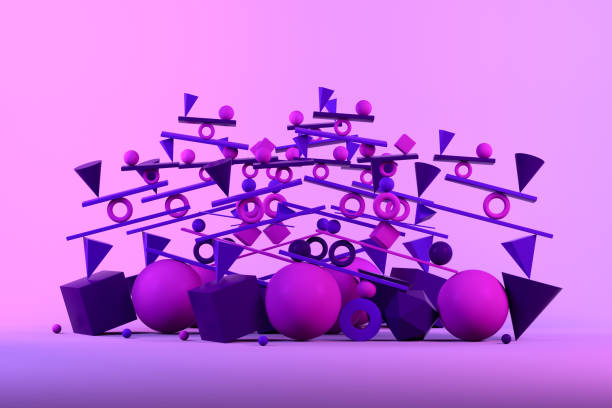 istock Balance, Teamwork, Minimal Concept, Abstract Geometric Shapes 1296095924