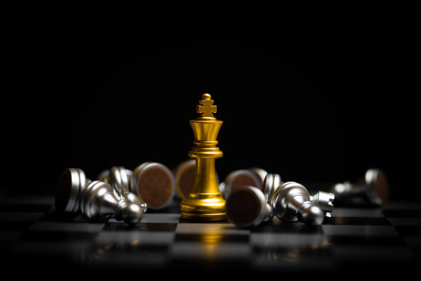 istock Chess board game for ideas and competition and strategy. 1296097175
