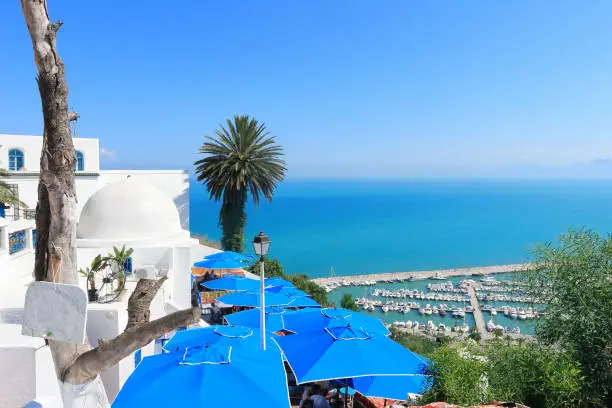 View of Sidi Bou Said port, Tunisia