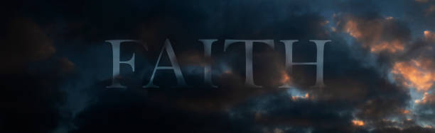 Faith at dusk concept