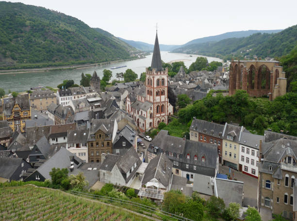 istock aerial view of Bacharach 1296113028