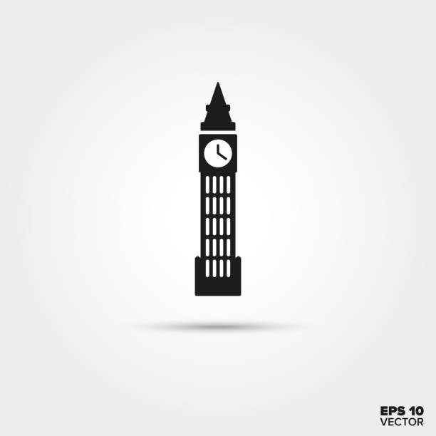 ilustraciones, imágenes clip art, dibujos animados e iconos de stock de icono del big ben - big ben