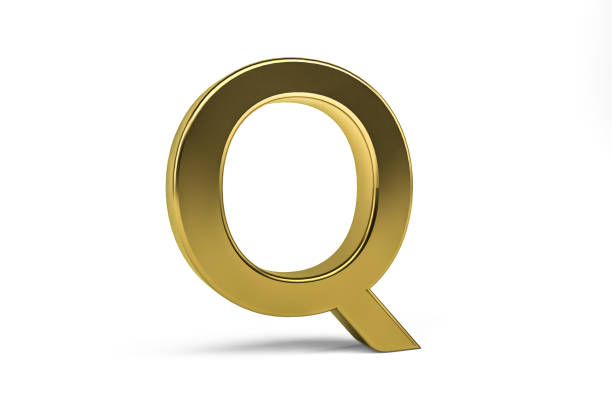 istock Golden letter Q 1296121158