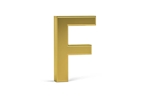 istock Golden letter F 1296121349