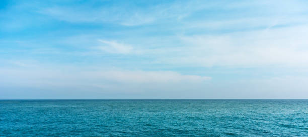 istock Blue sea with waves natue background 1296123121