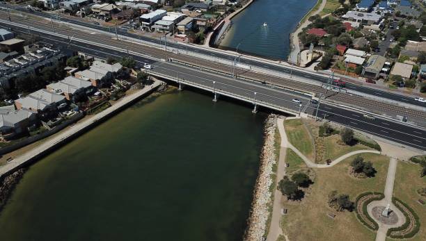istock Aerial road over water 1296126051