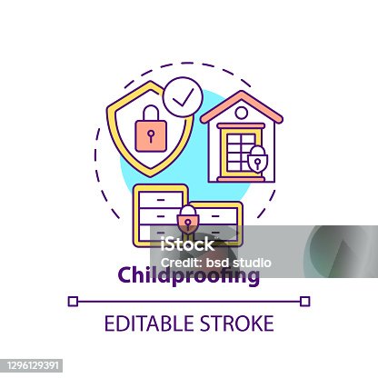 istock Childproofing concept icon 1296129391