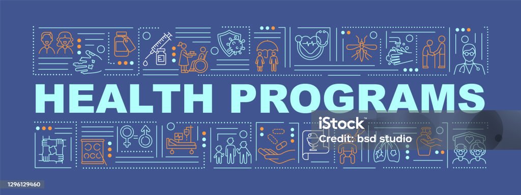 Health Programs Graphics Health Programs Word Concepts Banner Stock Illustration - Download ...
