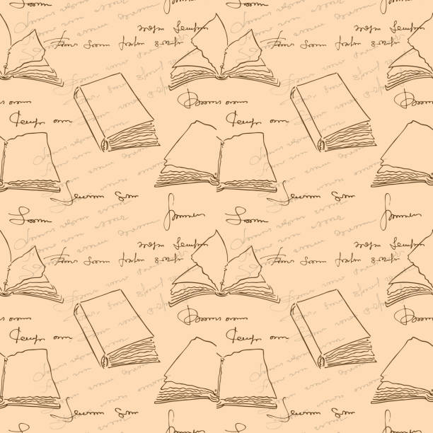 Book Text Pattern 150+ Old Book Pattern Illustrations, Royalty-Free Vector Graphics ...